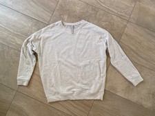 Athleta Crewneck Lightweight Sweatshirt Women's size S Cream Heather EXCELLENT