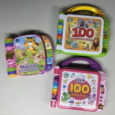 LeapFrog Learning Friends 100 Words Animals Book Vtech Musical Rhymes Lot Set