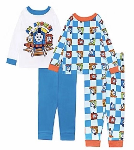 Kleinkind Jungen Thomas und seine Freunde Rundhals Langarm 4-teilig Pyjama Sets - Bild 1 von 6