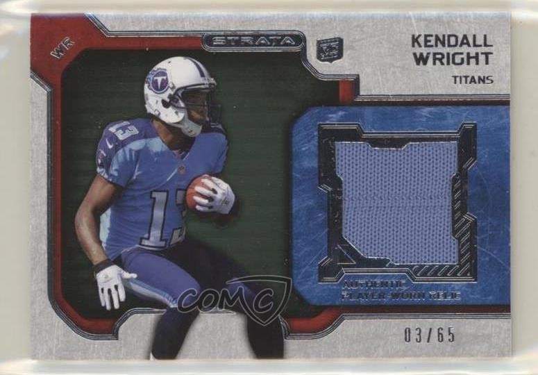 2012 Topps Strata Rookie Relics Green 3/65 Kendall Wright #RR-KW RC 0w8