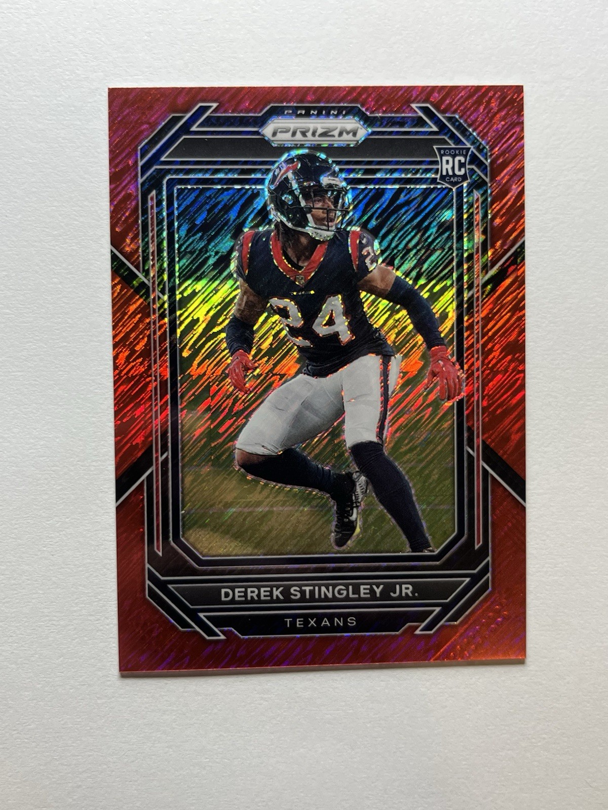 2022 Panini Prizm Derek Stingley Jr Red Shimmer FOTL /35 Texans RC #369