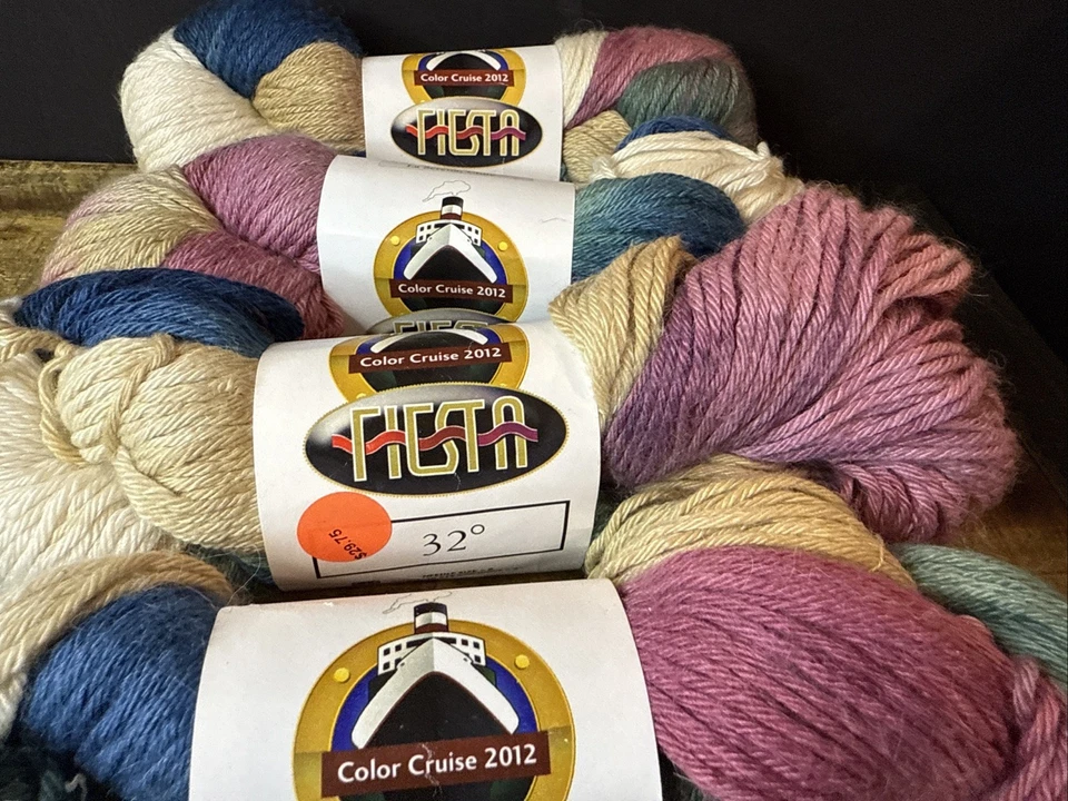 Fiesta Color Cruise 2012 Yarn Lot 4 La Serena Chile Alpaca,merino,silk 190 Yds E - Image 3 of 4