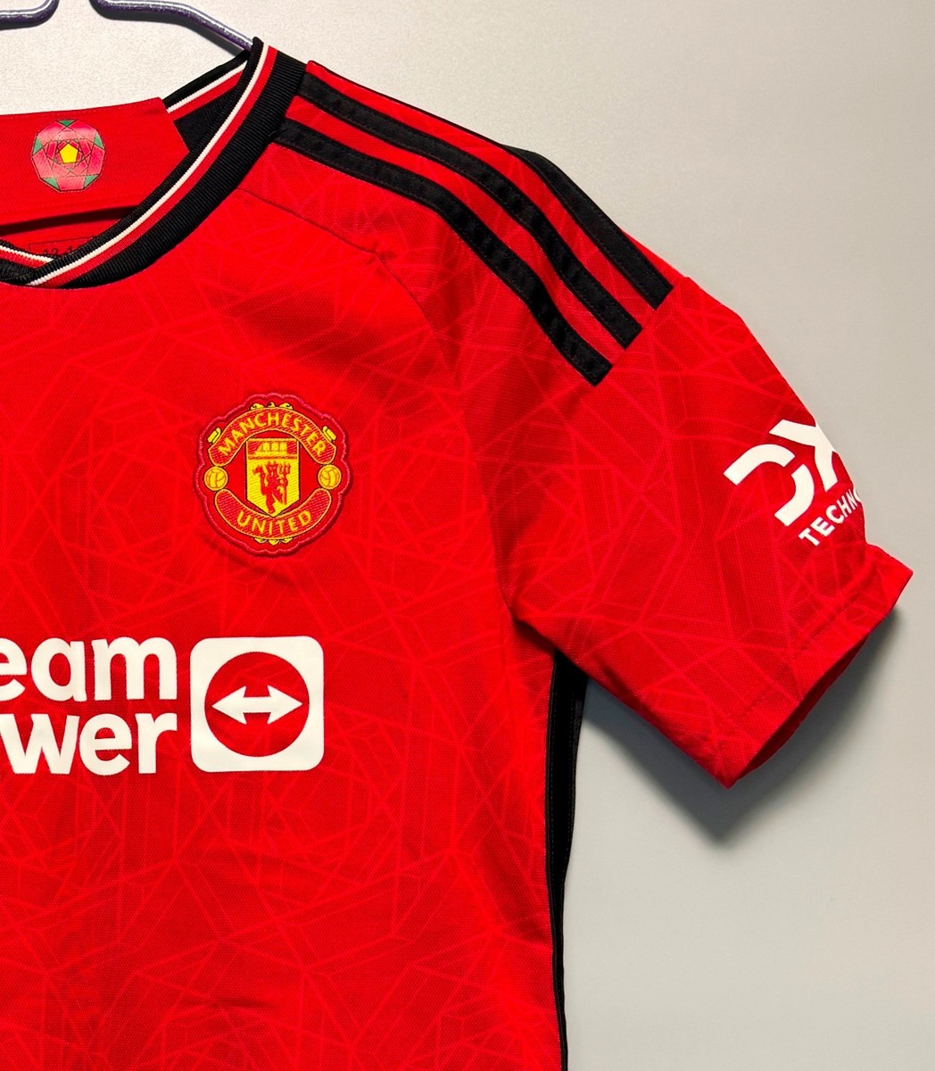 MANCHESTER UNITED 2023/2024 HOME JERSEY #49 GARNACHO SIZE YL YOUTH