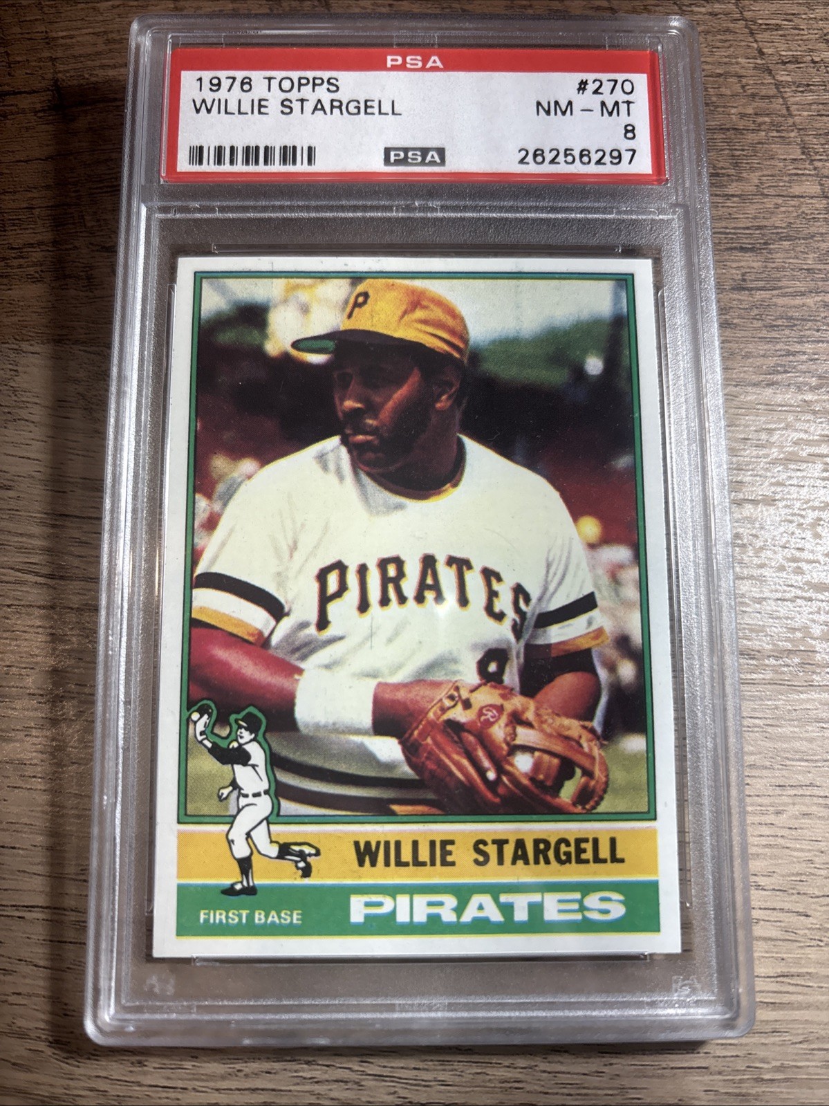 1976 Topps #270 Willie Stargell PSA 8