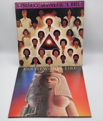 Earth Wind & Fire Faces 1980 + Raise! 1981 Vinyl LP Lot ARC Columbia Soul Funk