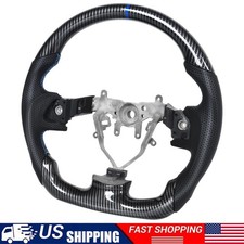 Fit For Subaru WRX STI 2008-14 Nappa Grip Hydro Dip Carbon Fiber Steering Wheel