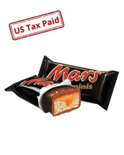 MARS minis candies with nougat and caramel, covered with milk chocolate.