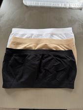 The Popular Store Strapless Tube Bras 3 Pack One Size Nylon Spandex Tube Top