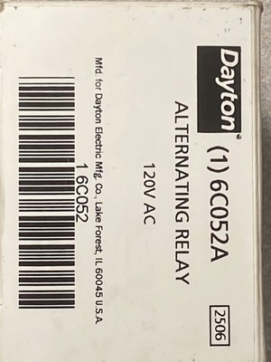 Dayton, 6C052A, Alernating Relay, 120V