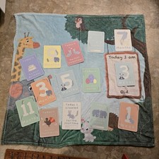 Babies first year milestone photo blanket great gift for baby shower Christmas