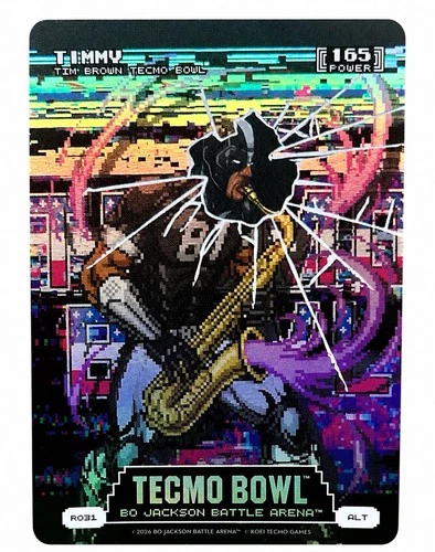 2026 Bo Jackson Battle Arena Tecmo Bowl Timmy “Tim Brown” 165PWR - Alt Art #R031
