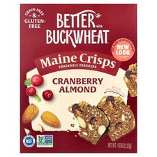 Maine Crisps Snackable Crackers, Cranberry Almond, 4 oz (113 g)