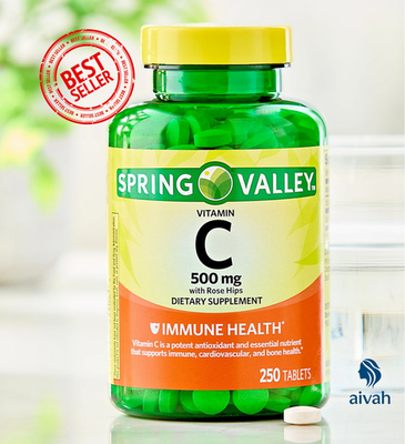 #ad #ad 250 Count Spring Valley Vitamin C Supplement with Rose Hips Tablets 500 mg $10.95
