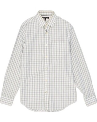 BANANA REPUBLIC Herren BÜGELFREI Classic Fit Hemd mittelgrau kariert Baumwolle AJ01