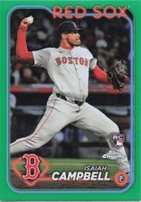 Isaiah Campbell 2024 Topps Chrome #76 Green Refractors #/99