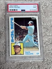 PSA 9 BASEBALL CARD 1984 TOPPS TORONTO BLUE JAYS DAVE COLLINS