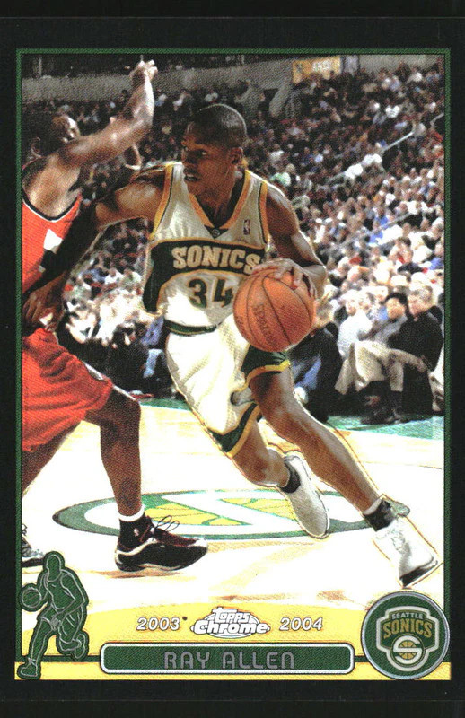 2003-04 Topps Chrome Refractors Black #48 Ray Allen /500