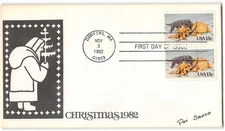 US #2025 FDC, 1982, Pat Sanco, stamp pair