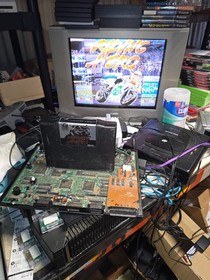 TESTED & WORKING NEO GEO AES CONSOLE SYSTEM DAMAGED FOR PARTS OR REPAIR  #J2
