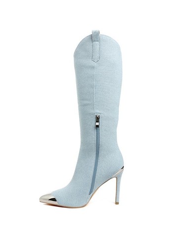 Ridda Metallic Cap Toe Denim Boots - Bild 10 von 16