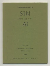 AI / Sin Poems Uncorrected Proof 1st 1986