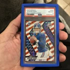 2025 PANINI MOSAIC RED & WHITE STRIPE #362 JAXSON DART ROOKIE RC PSA 8 GIANTS