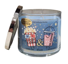 NEW Bath & Body Works Popcorn & Slushie 3-Wick Candle 25-45 burn hour, 14 oz