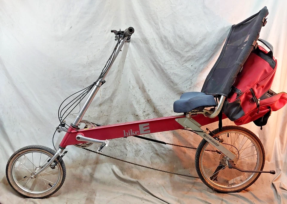 2005 Bike-E Recumbent Bike Small 21 Speed SRAM Dual Shift Red 20/16" Short Base~ - Image 2 of 4