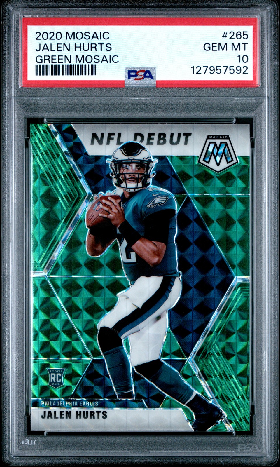 Jalen Hurts Panini Mosaic #265 Green Mosaic