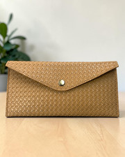 Leather Money Envelope with Velvet Lining for...