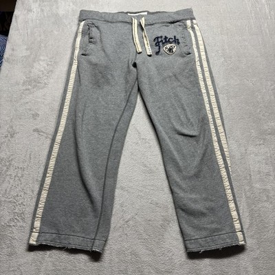 Vintage 90s Abercrombie & Fitch Pants Men's M Gray Heavy  Baggy Spellout GRAIL