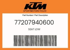KTM Genuine Seat Low - 77207940600