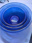 Vintage Set of 3 PYREX Cobalt Blue  Nesting Mixing Bowls