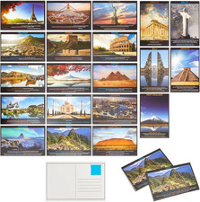 Travel Fun Fact Postcards - Educational Travel Post Cards for Teacher Supplies -