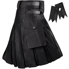 Hybrid Utility Kilts for Men Scottish Traditional Kilt with Flashes