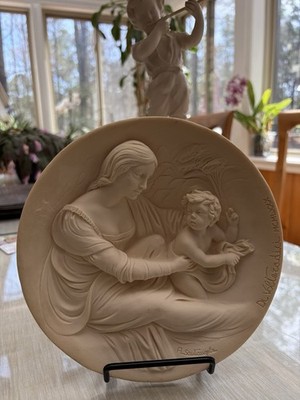 Madonna Beata Artist Alberto Santangela Christ Easter Alabaster Wall Plaque Art