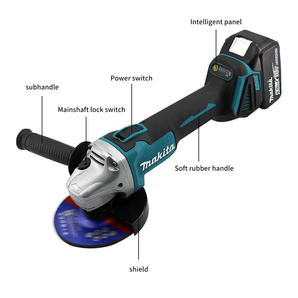 Original Makita DGA404 125mm Brushless Angle Grinder Li-ion Battery Cordless Cut