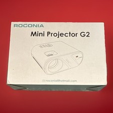 Roconia G2 Mini Projector 1080P USB iOS Android White Blue 0.45kg Desktop