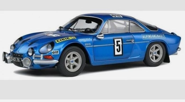 Solido 1:18 - 1804205 Renault Alpine A110 1600S Rally Olympia 1972 Nicolas Todt