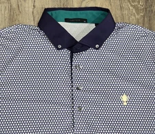 Greyson Shirt Mens Size XL Golf Polo Geometric Stretch Performance EUC