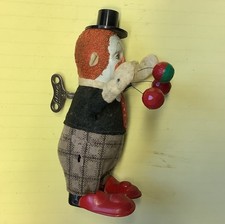 Schuco Juggling Clown US Zone Germany 1950s Tin Windup Toy 965 Works Good