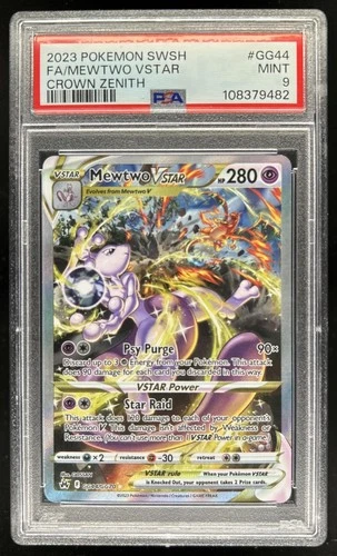2023 Pokemon SWSH Crown Zenith Mewtwo VST Galarian Gallery #GG44/GG70 PSA 9