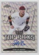 2019 Leaf Metal Draft Top Picks Silver Wave /30 Hunter Bishop #TP-HB1 Auto