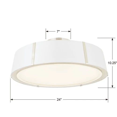 Crystorama Fulton 6-Light Ceiling Light in Polished Nickel - Picture 4 of 5