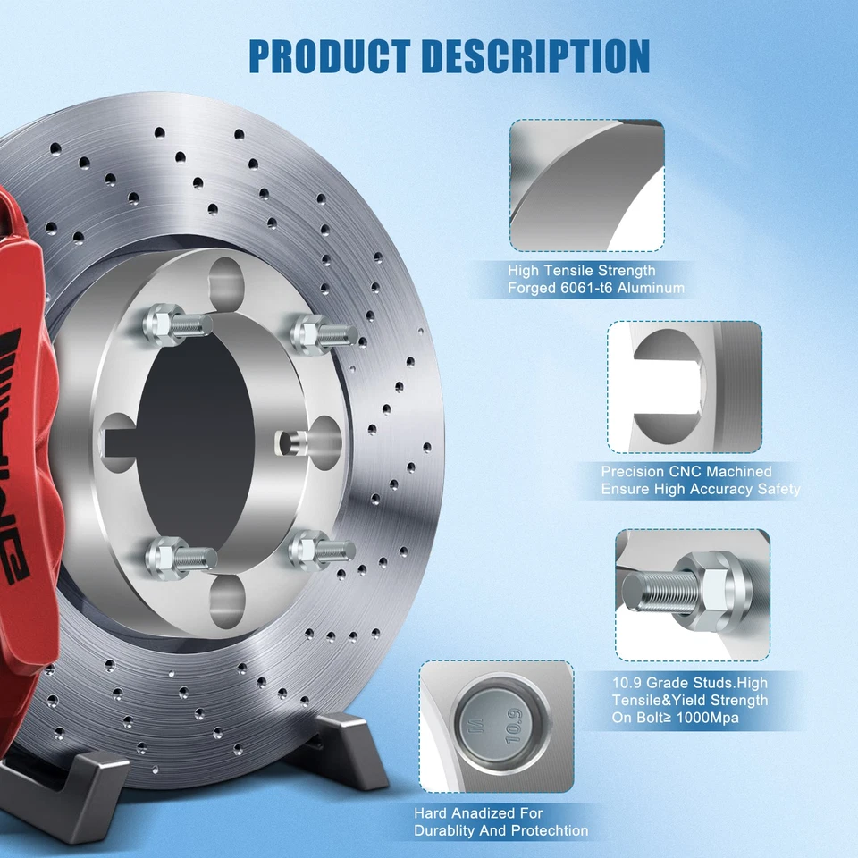 4 piezas espaciadores de rueda de 1,5" 4x156 ATV para Polaris Sportsman XP 550 850 1000 10x1,25 Foto 4 de 4