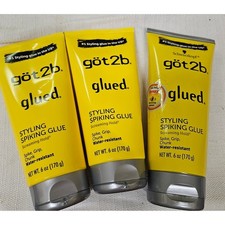 Got2b Glued Styling Spiking Glue Screaming Hold 6 oz Water Resistant Lot of 3