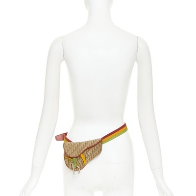 rare CHRISTIAN DIOR John Galliano 2004 Rasta Trotter monogram