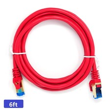 CAT 7 High-Speed Ethernet Cable - Red, Round