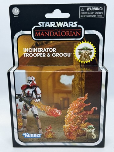 Figurine Star Wars Le Mandalorian - Incinerator Trooper & Grogu - 10 Cm - Articulée - Neuf