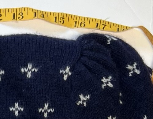 Vtg 80s Susan Bristol Sweater Sz 38 Wool Winter People Snowflakes Flaws See Desc - Picture 8 of 16